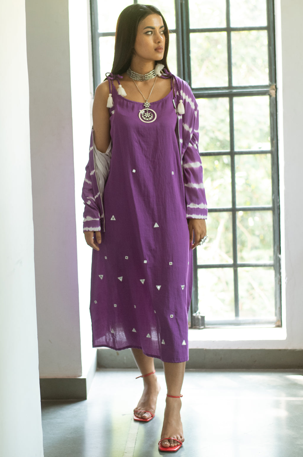Pink Exclusive Dress Material Suit For Women Semi Modal Multi & Mirror Work  Dupatta Chanderi Mirror Work Both Side